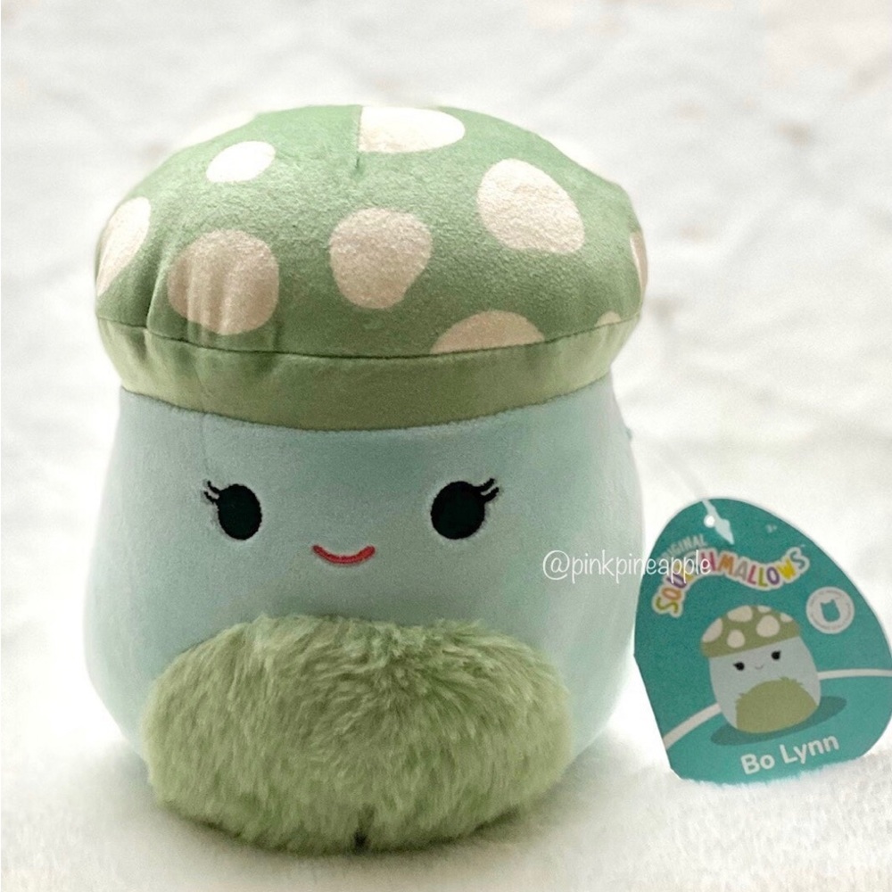 NWT 7” Bo Lynn the Green Mushroom 🍄 Squishmallow Plush — Cottagecore Squad